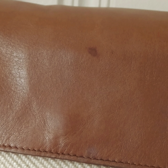 Liz Claiborne Leather& Linen Blend Crm/Brn X-Body/Shoulder Bag Numerous Sections - Picture 15 of 15